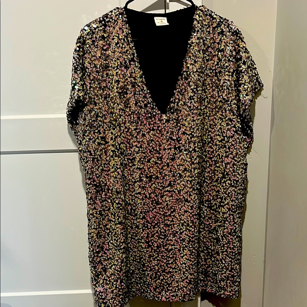 Sequin T-Shirt Dress